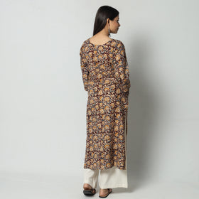 Buy Kalamkari Block Printed Cotton Long Kurta Online l iTokri.com