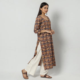 Buy Kalamkari Block Printing Cotton Long Kurta For Women
