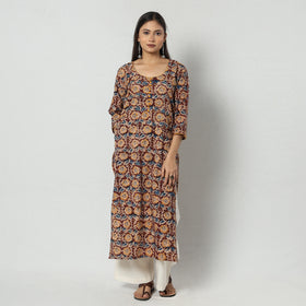 Buy Kalamkari Block Printing Cotton Long Kurta For Women