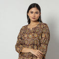 Buy Kalamkari Block Printing Cotton Long Kurta For Women
