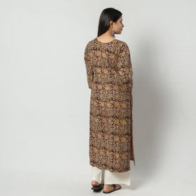 Buy Kalamkari Block Printing Cotton Long Kurta For Women