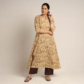 Buy Pedana Kalamkari Block Printed Cotton Kurta with Palazzo Set Online at iTokri.com