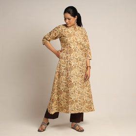 Buy Pedana Kalamkari Block Printed Cotton Kurta with Palazzo Set Online at iTokri.com