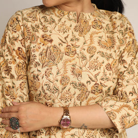 Buy Pedana Kalamkari Block Printed Cotton Kurta with Palazzo Set Online at iTokri.com