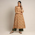  Pedana Kalamkari Block Printed Cotton Kurta with Palazzo Set Online at iTokri.com