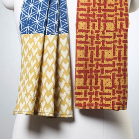 Akola Block Printed Patchwork Cotton Stole