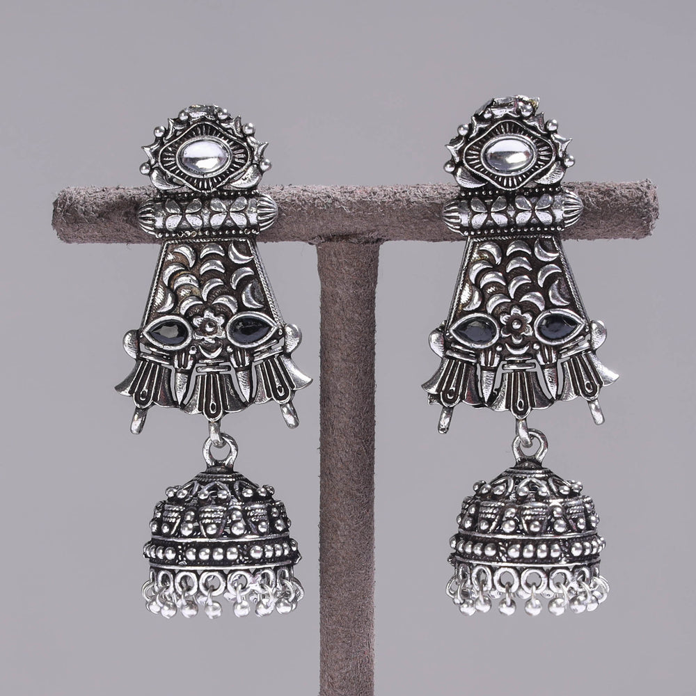 oxidised silver earrings