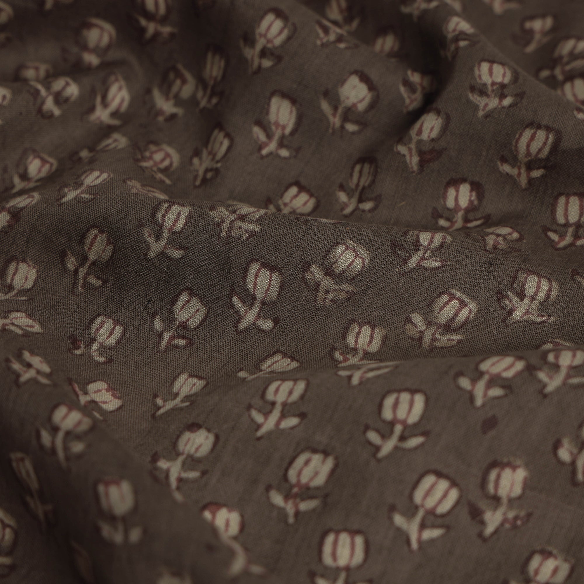 Buy Mulberry Silk Cotton Akola Hand Block Printed Handloom Fabric Online at iTokri.com