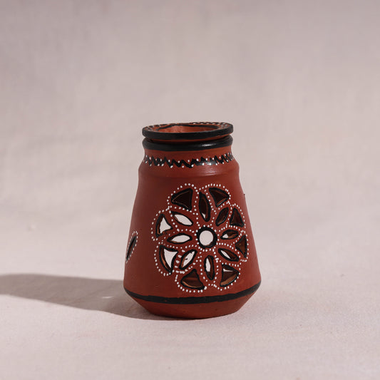 Khavda Pottery Terracotta Hand-painted Diffuser Tea Light Holder