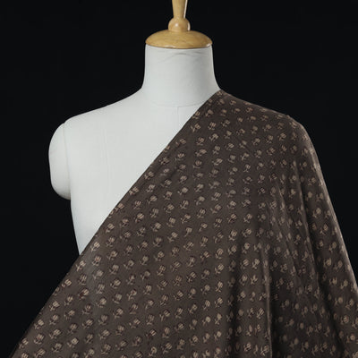 Buy Mulberry Silk Cotton Akola Hand Block Printed Handloom Fabric Online at iTokri.com