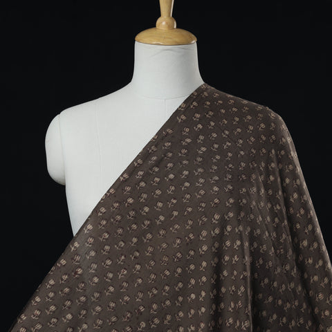 Buy Mulberry Silk Cotton Akola Hand Block Printed Handloom Fabric Online at iTokri.com