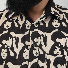 Bindaas Block Art Printed Cotton Men Full Sleeve Shirt