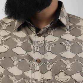 Bindaas Block Art Printed Cotton Men Full Sleeve Shirt