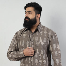 Bindaas Block Art Printed Cotton Men Full Sleeve Shirt