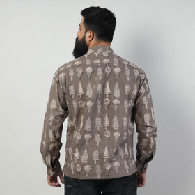 Bindaas Block Art Printed Cotton Men Full Sleeve Shirt