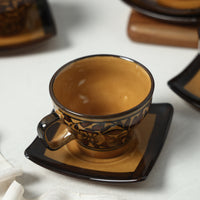 Ceramic Cups Saucers Set