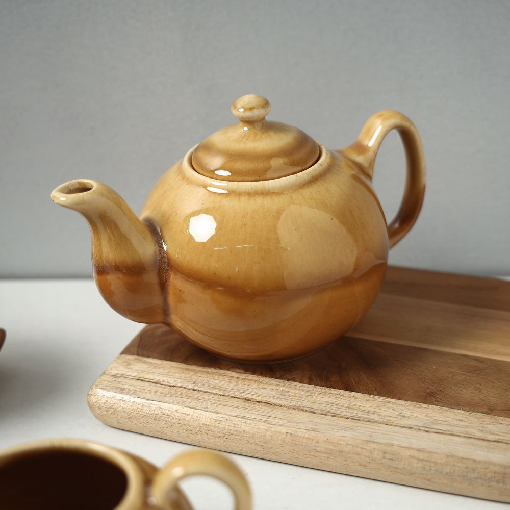 Hand Glazed Ceramic 7 Piece Tea Set 