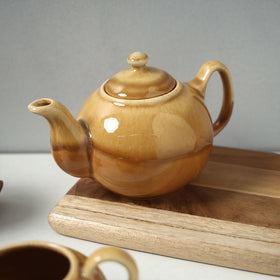  Hand Glazed Ceramic 7 Piece Tea Set 