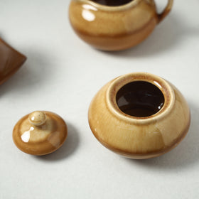  Hand Glazed Ceramic 7 Piece Tea Set 