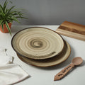Hand Glazed Beige Ceramic Plates 