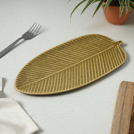 Ceramic Leaf Shape Platter