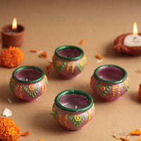 wax filled diyas set