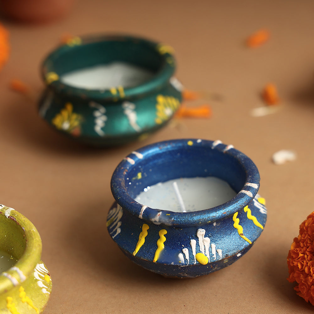 wax filled diyas set