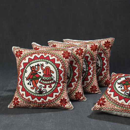 Aari Embroidery Cushion Cover