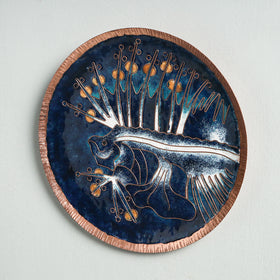 Buy Copper Hand-Hammered Enamel Work Plate/Wall Frame Online at iTokri.com