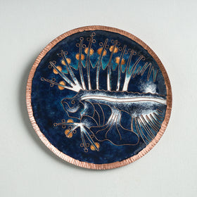 Buy Copper Hand-Hammered Enamel Work Plate/Wall Frame Online at iTokri.com