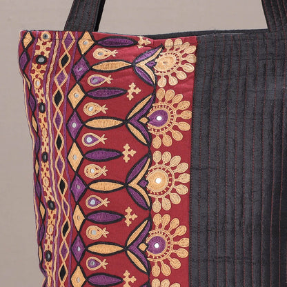 Kutch Ahir Hand Embroidery Silk Shouder Bag