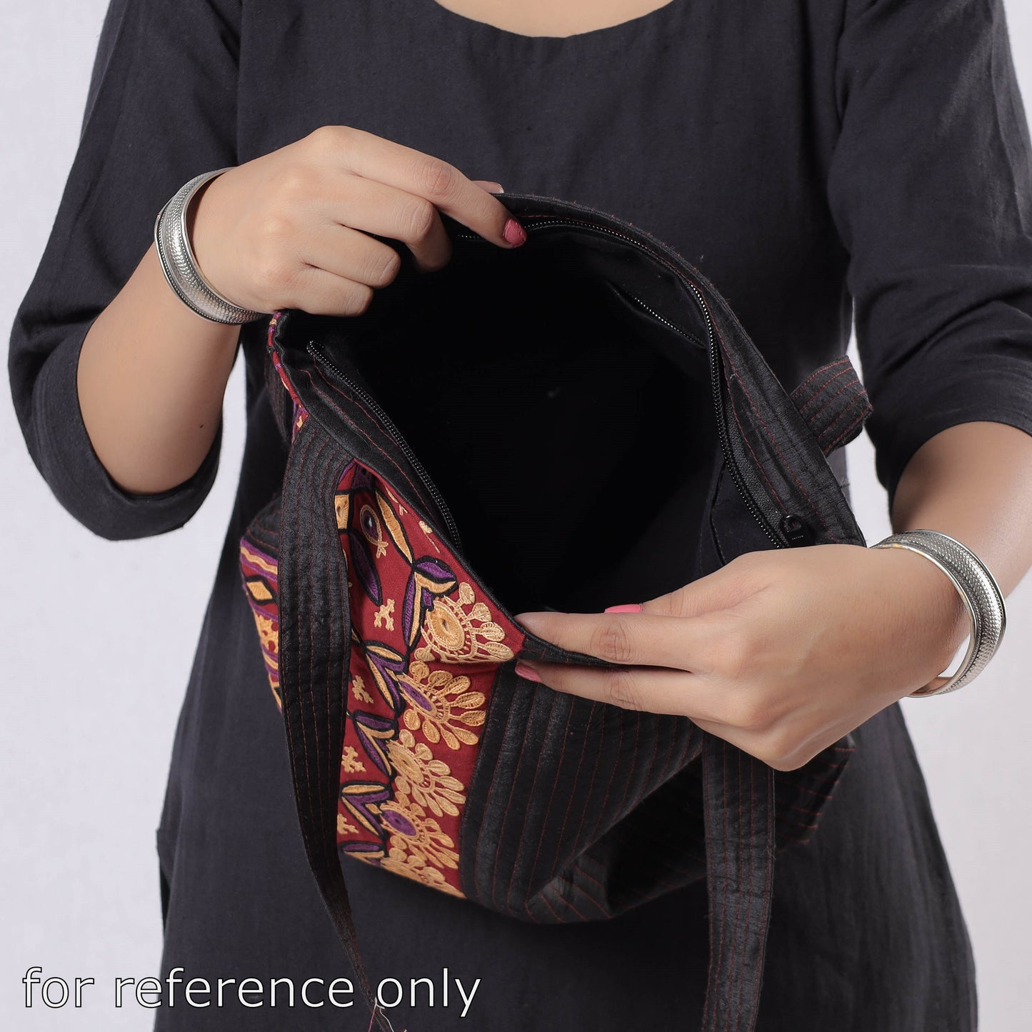 Kutch Ahir Hand Embroidery Silk Shouder Bag