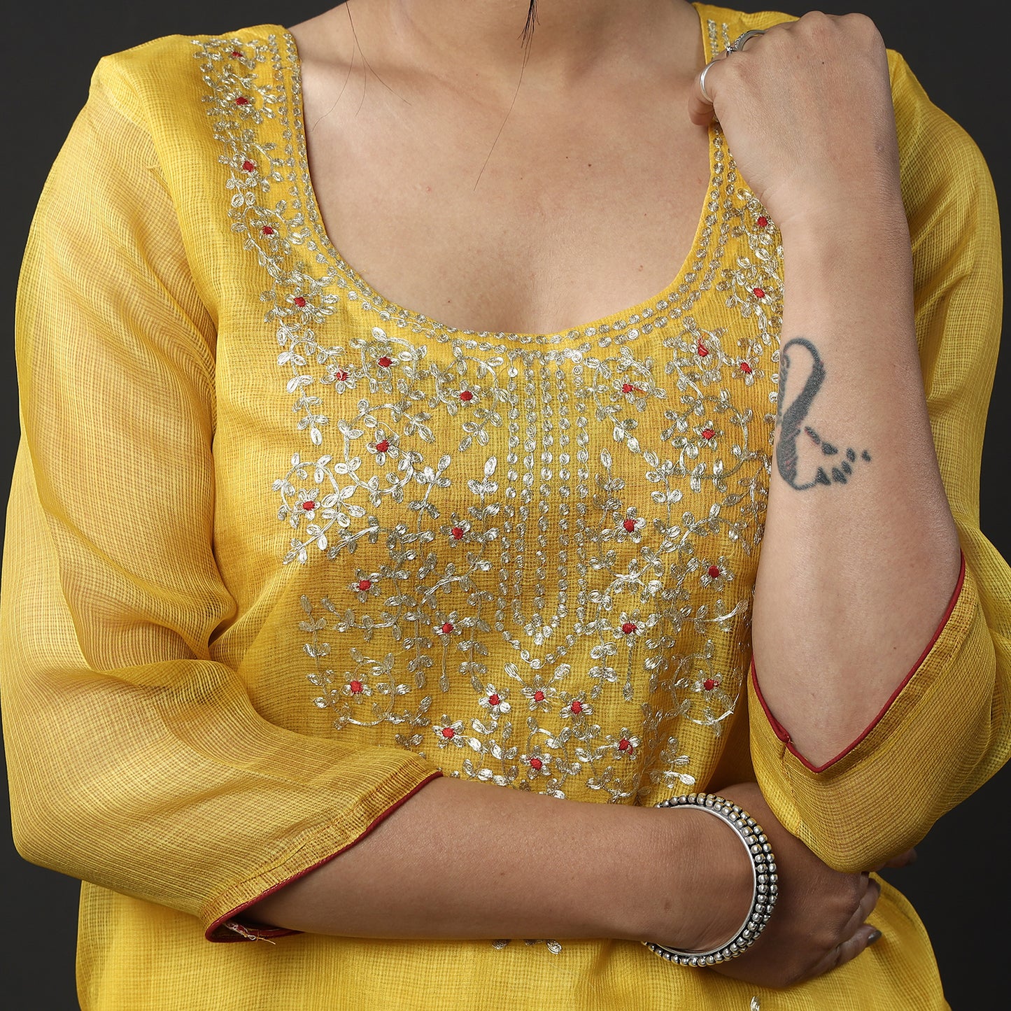 kota doria kurta set