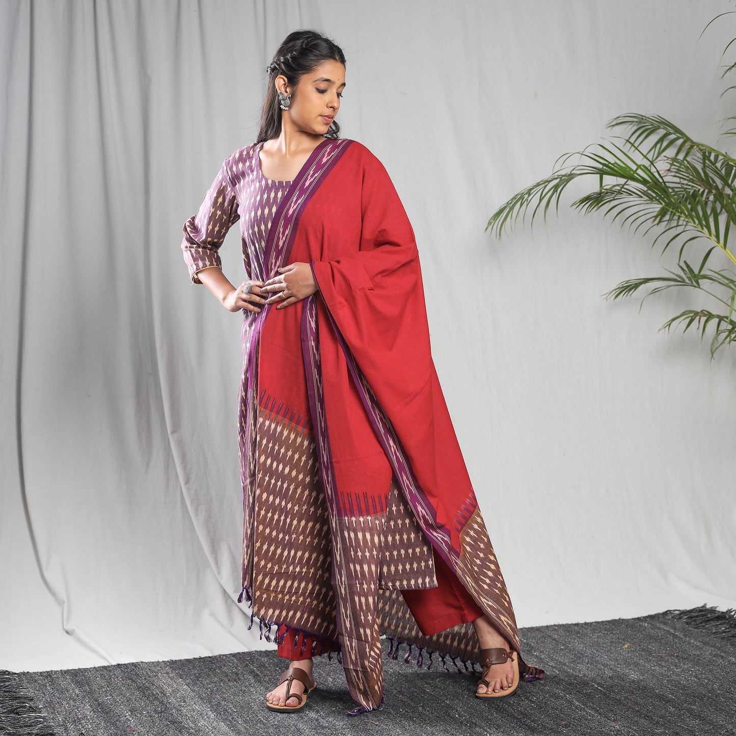 Pochampally Ikat Kurta Set