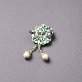  Handmade Beadwork Flower Saree Pin 