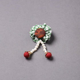  Handmade Beadwork Flower Saree Pin 