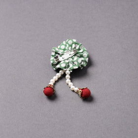  Handmade Beadwork Flower Saree Pin 