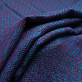 Blue - Kumaun Handwoven Pure Merino Woolen Fabric