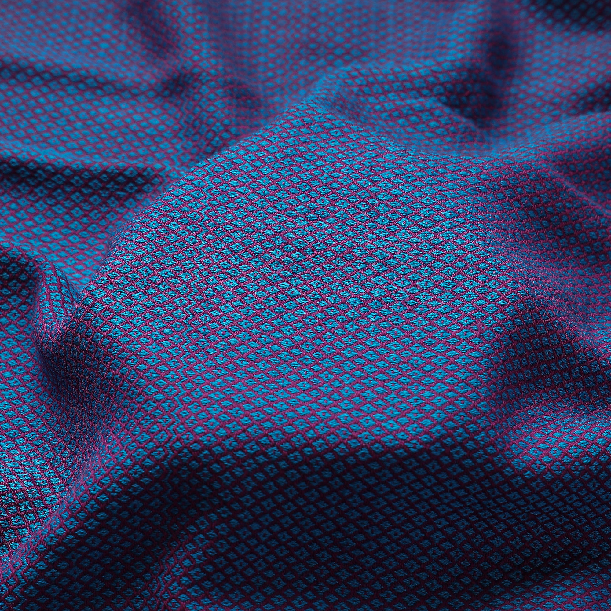 Blue - Kumaun Handwoven Pure Merino Woolen Fabric