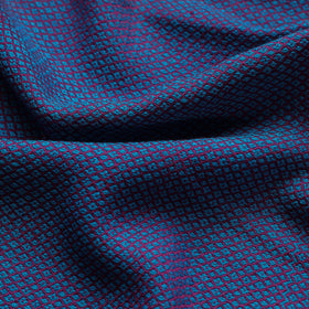 Blue - Kumaun Handwoven Pure Merino Woolen Fabric