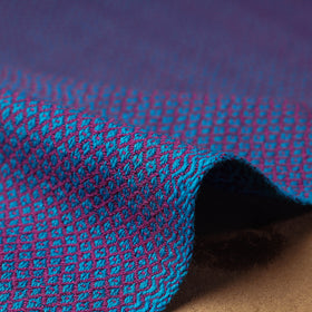 Blue - Kumaun Handwoven Pure Merino Woolen Fabric