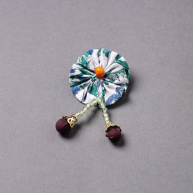  Handmade Beadwork Flower Saree Pin 