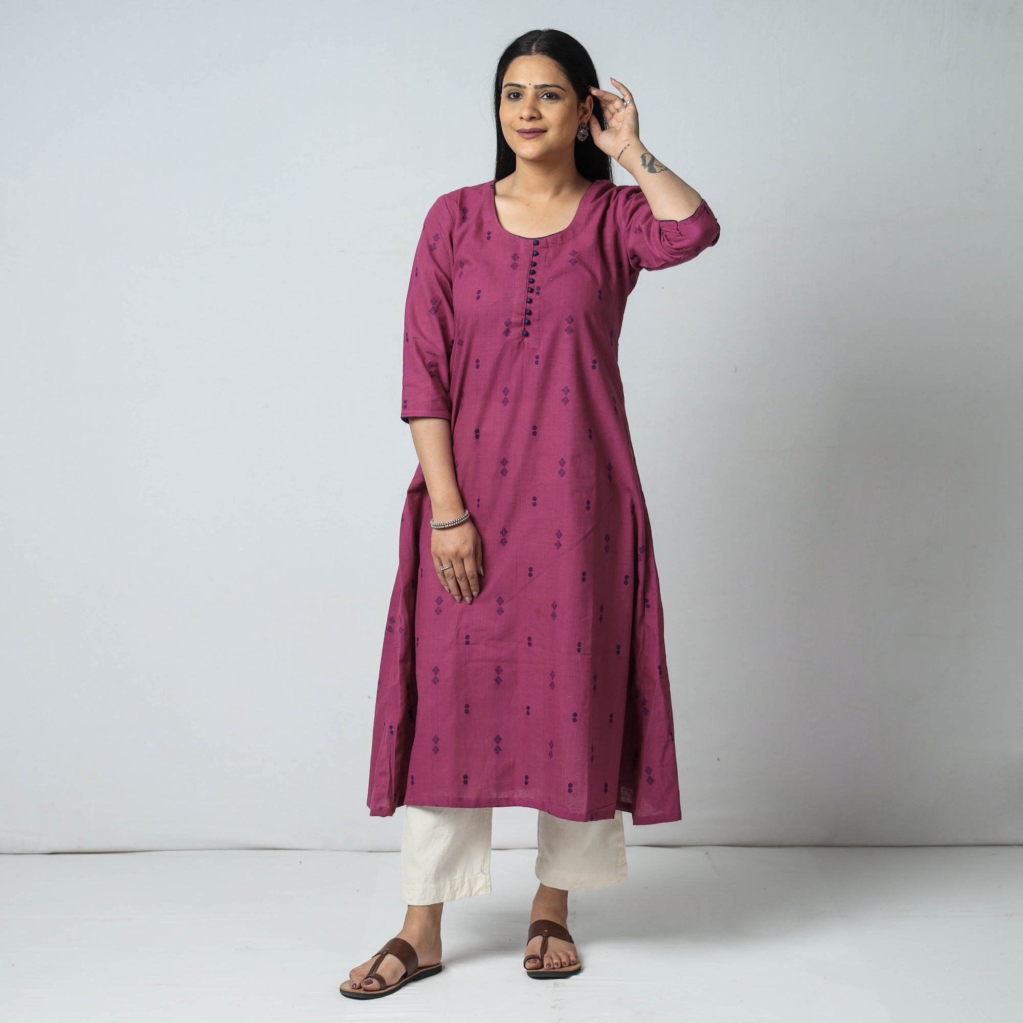 Jacquard kurta 