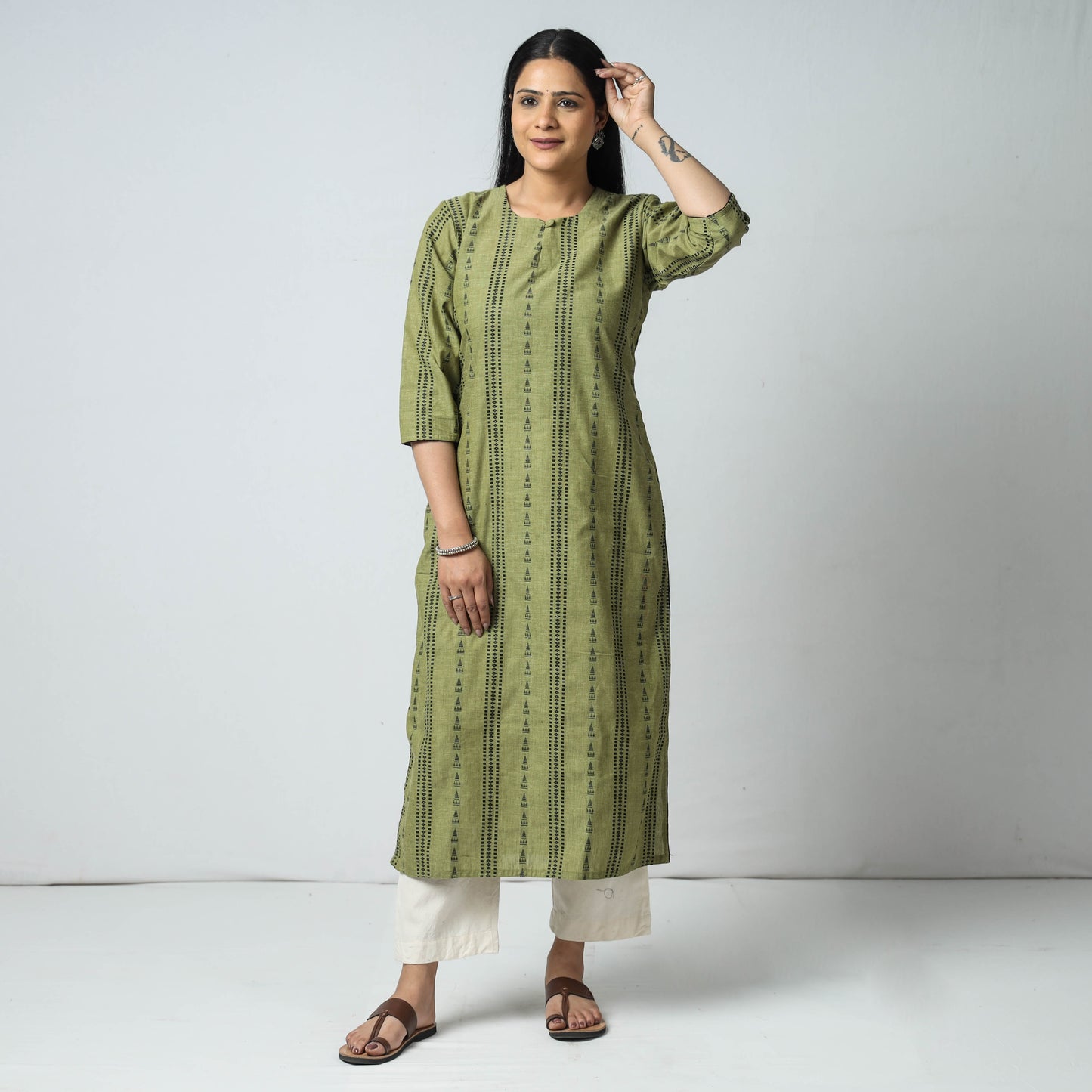 jacquard kurta