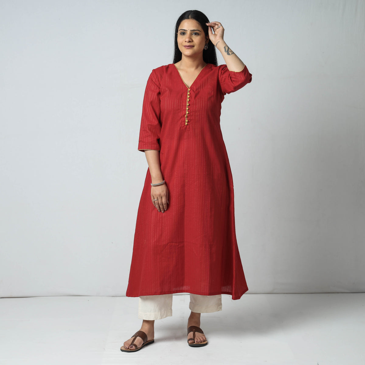 jacquard kurta