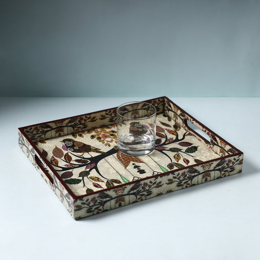 Handcrafted Wooden Epoxy Resin Tray (13 x 11 in)