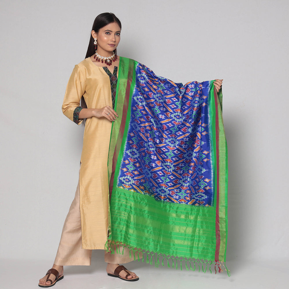 pochampally ikat silk dupatta