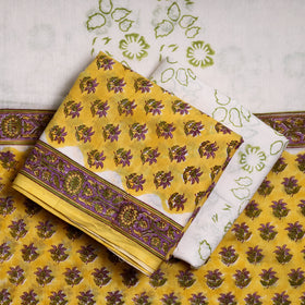 Buy 3pc Sanganeri Block Printed Cotton Suit Material Set Onine l iTokri.com
