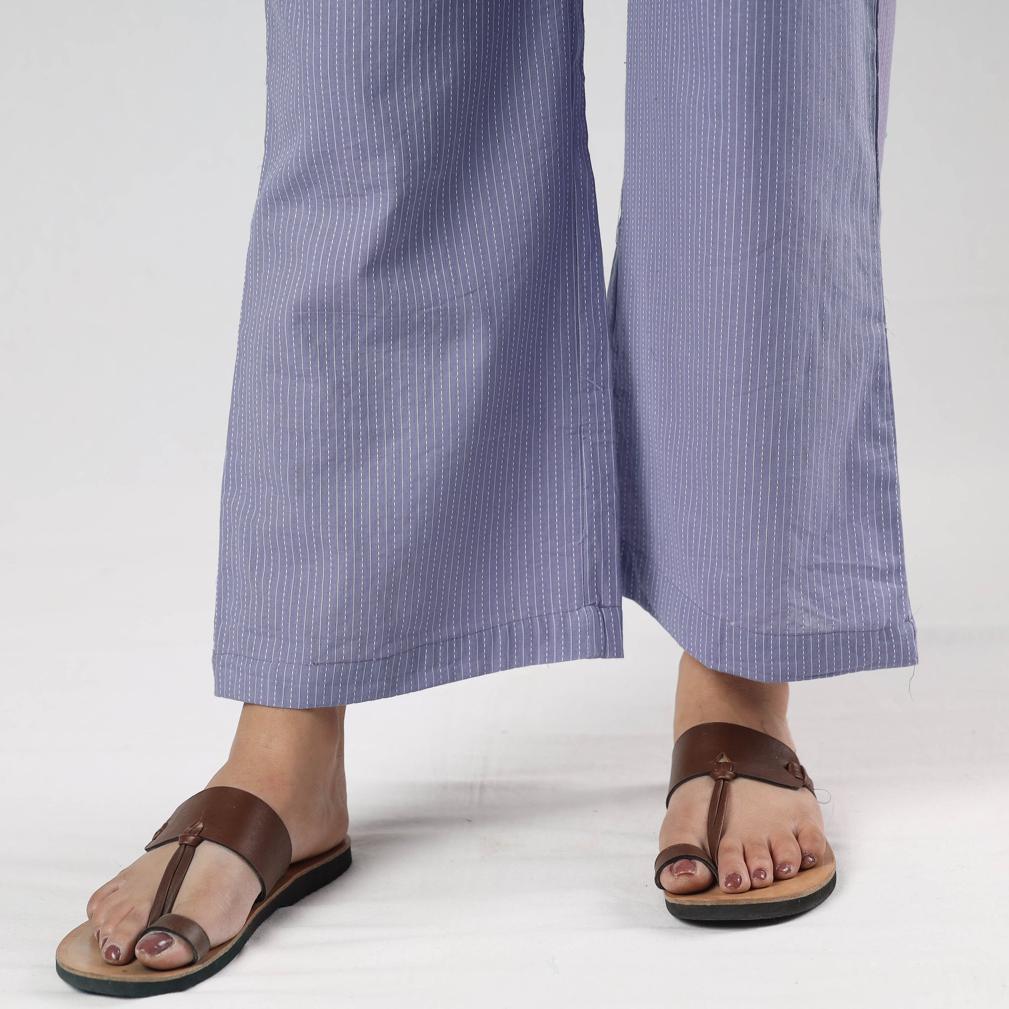  Running Stitch Cotton Palazzo by iTokri Casuals 