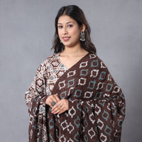 Batik Kurta with Palazzo & Dupatta Set
